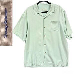 Tommy Bahama Silk Button Up Shirt Mint Green L